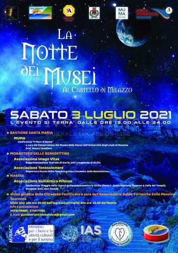 Milazzo - Milazzo (ME) – Sabato 3 luglio la “Notte dei Musei”