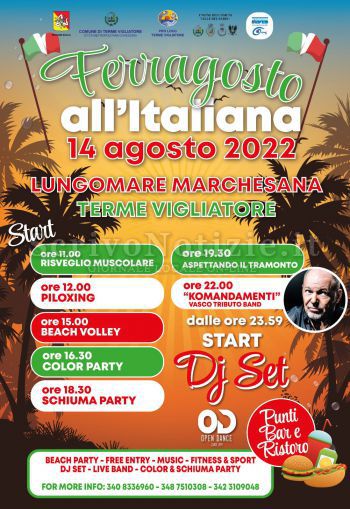 Milazzo - Terme Vigliatore (ME) – Tutto pronto per il “Ferragosto all’Italiana”