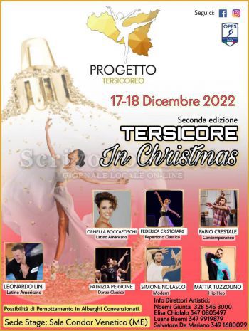 Milazzo - Venetico (ME) – Tutto pronto per la seconda edizione di “Tersicore in Christmas”