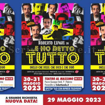 Milazzo - Palermo – “…E ho detto tutto”, lo show di Roberto Lipari