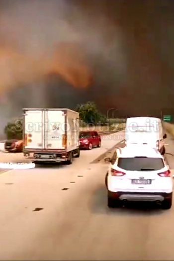 Milazzo - INFERNO IN AUTOSTRADA