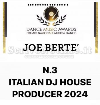 Milazzo - Riccione (RN) – Autorevole premio per Joe Bertè al “Dance Music Awards”