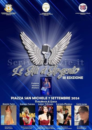 Milazzo - Acireale (CT) – Sabato 7 settembre il festival canoro “Le Ali d’Argento”