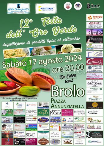Milazzo - Brolo (ME) – Domani si celebrerà la XII edizione della Festa dell’Oro verde